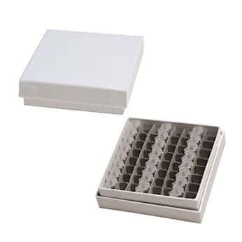 Image of Argos Technologies Cardboard Freezer Box, 3 (in) x 3 (in) x 1 (in): with 64-Place Divider for PCR Tubes