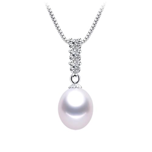 Collier perle naturelle anti-allergie argent 925 et zircon pour peaux sensibles