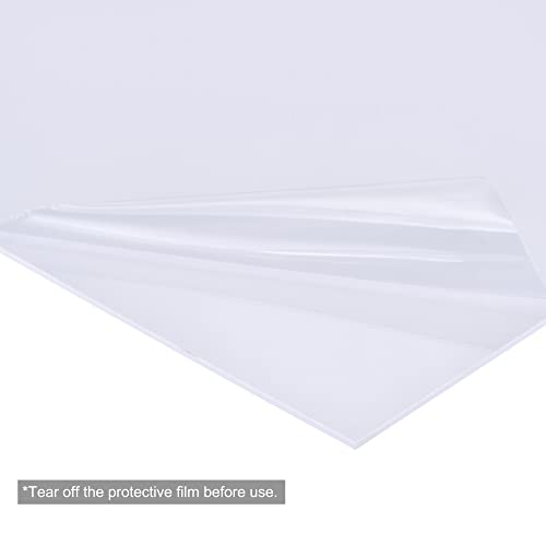 Image of MECCANIXITY White ABS Plastic Sheet 10x8x0.06inch for Building Model, DIY Crafts, Panel, Pack of 2