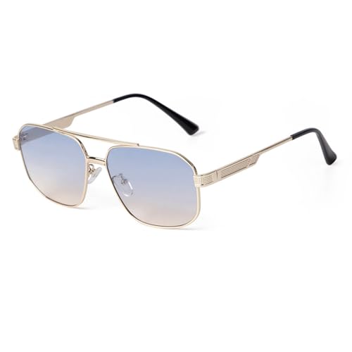 Lunettes de soleil rétro carrées pour hommes et femmes avec protection UV400 dégradé