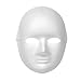 Produktbild GLOREX Papp-Maske Frau, Weiß, 25 x 20,6 x 5 cm