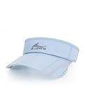 BLUEWING Adjustable Men's Fishing Visor Quick Dry Breathable Outdoor Sport Sun Run Hat with Innovative Sunshield, Blue