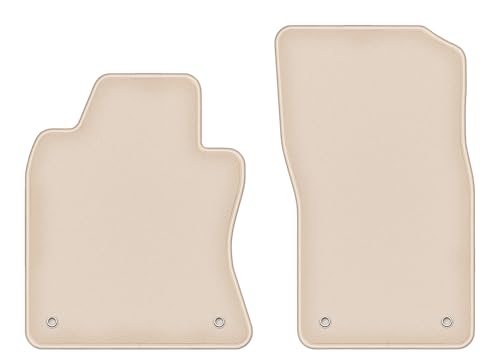 Tapis de sol Infiniti Q60 Coupé 2016-2022 Fortuna - Lot avant 2 pièces en velours beige