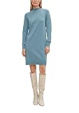 comma Damen Strickkleid mit RIPP-Details türkisblau 34