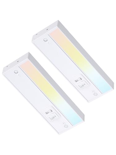 TORCHSTAR LED Under Cabinet Lighting 5CCT, 8 Inch 6W 450LM,