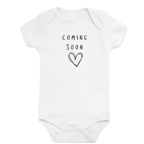 Pregnancy Announcement Onesie Bodysuit Baby Announcement and Pregnancy Reveal Gift Idea for Dad or Grandparents White 0-3 Months