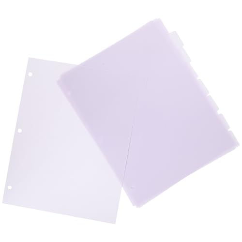 Separadores de carpeta A4 de plástico PP mate con 8 hojas duraderas rosa claro