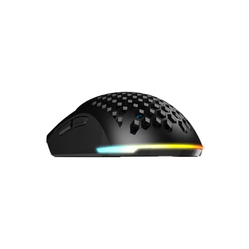 Mouse da gioco professionale Arakne, cablato, illuminazione RGB personalizzabile, sensore ottico, 10000 DPI regolabili, 9 pulsanti programmabili, ultra leggero 71 g, nero - Mouse gaming - Immagine 7