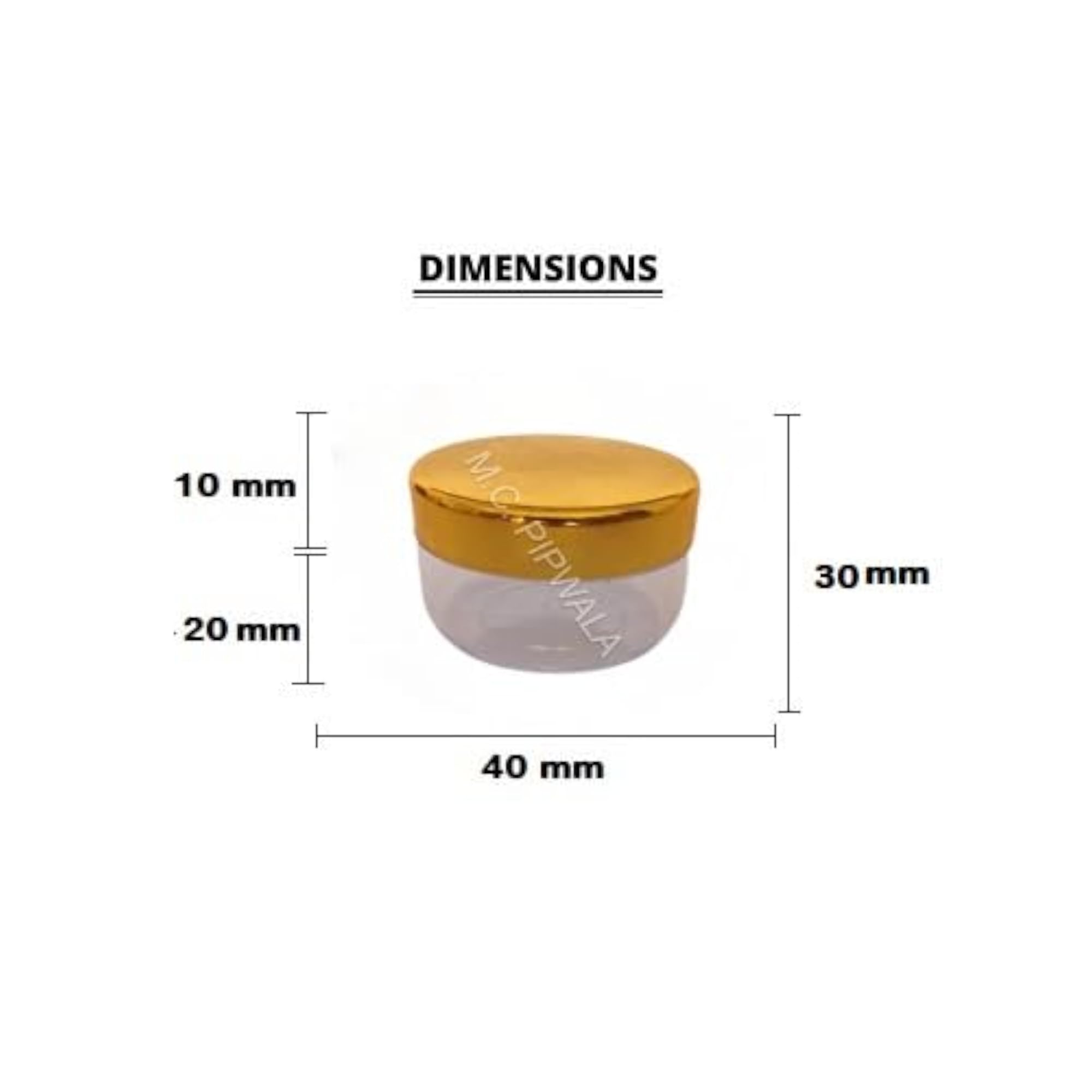 15 gm Round P.S. Transparent Container with Cap