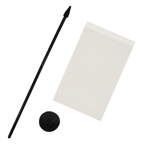 TISCHFLAGGE EINFARBIG WEISS 15x10cm - EINFARBIG TISCHFAHNE 10 x 15 cm - flaggen AZ FLAG