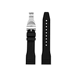  Cinturino for orologio in gomma fluorurata cinturino for orologio da uomo Adatto for Tudor Small Red Flower Coke Circle 1958 in oro nero e bronzo(Black-folding,Width 21mm)