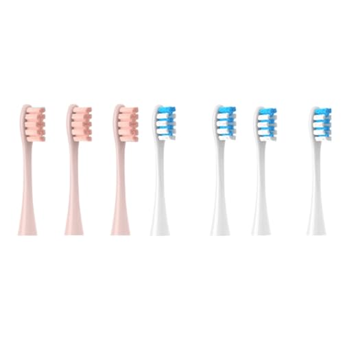 Oclean Flow/X/X PRO/Z1/F1/One/Air 2/SE �u���V�w�b�h�ƌ݊����̂��鉹�g���u���V�^��� 7 �����w�b�h(3Pink 4Blue)