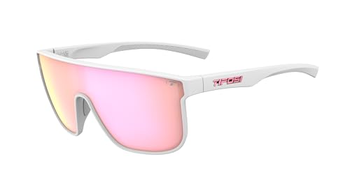 Tifosi Optics Sanctum XL Sunglasses, Matte White (Pink Mirror), L-XL