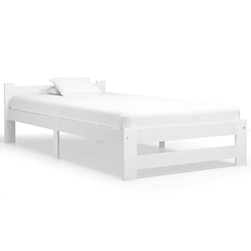vidaXL Dormeuse Estraibile Senza Materasso Bianca Legno Pino 100x200cm
