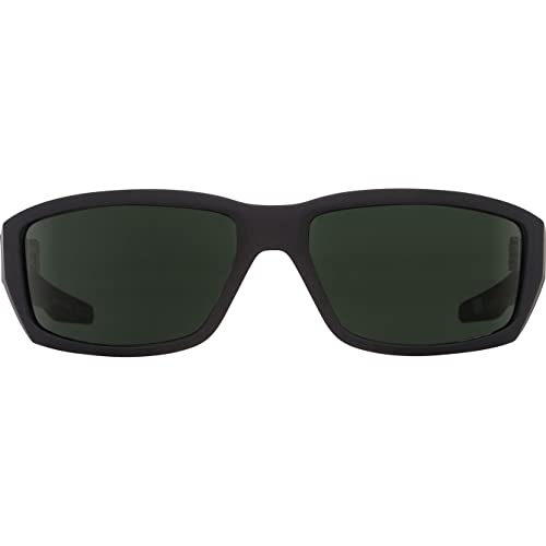 Spy Dirty Mo Sunglasses Soft Matte Black w/ Happy Grey Green Polarized Lens 6709372198642