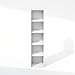 Furinno Reed Closet Organizers and Storage, 5-Tier Closet Organizer, Open Shelf Closet Storage, for Wardrobe, Bedroom, Living Room, White