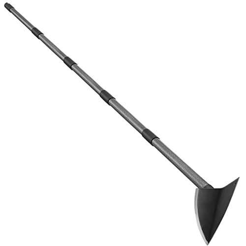 SANDEGOO Hoe Garden Tool,72 Inch Garden Hoe Triangle Gardening Hoe with Sharp Blade for Digging,Weeding,Cutting and Loosing Soil,Adjustable Length Metal Handle(6 FT)