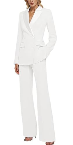 Double Breasted Women Suit 2 PC Business Pant Suits Outfit Dressy Casual Formal Tuxedos4