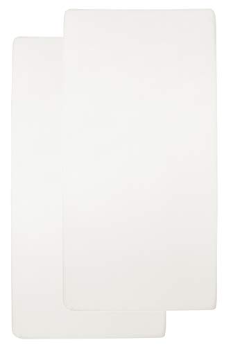 Meyco 563201 2-Pack Fitted Sheet, Cot, Offwhite, wieg - Image 2