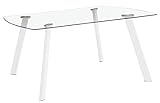 mesa vidrio redonda para comedor Medidas: Ancho 120 cm Profundo 80 cm Alto 75'5 cm. Nota: Las sillas de la imagen no van incluidas.