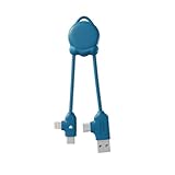 ⚡️ Câble multi-connecteurs 4 en 1 : Équipé de ports USB, USB-C, Lightning et Micro-USB pour recharger tous vos appareils avec un seul câble.