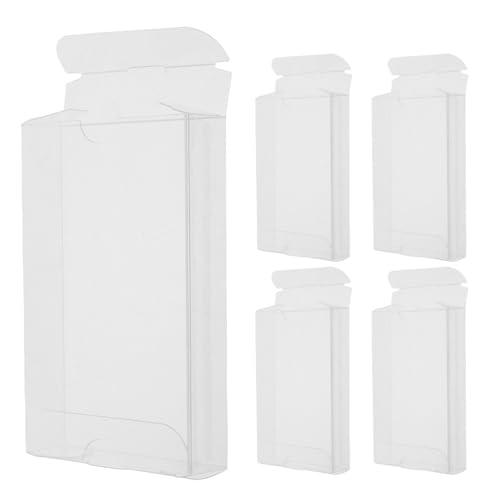 Ciieeo 5pcs Plastic Cassette Tape Holder: PVC Material Dustproof & Moisture-Resistant - Clear Cassette Tape Organizer for Display and Storage 4.3
