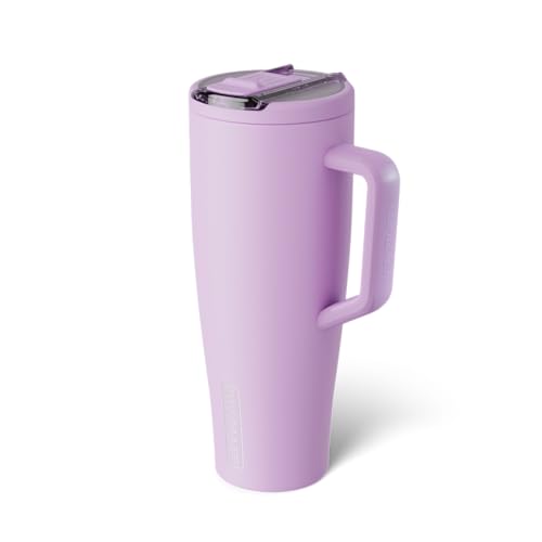 Image of BruMate Era Flip 40oz Tumbler with 100% Leakproof Covered Straw Lid | Hygienic Covered Straw | Insulated Stainless Steel Water Bottle with Handle | Cup Holder Friendly | BPA-Free (Lavender)
