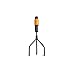 Krummer günstig Kaufen-Fiskars Krümmer, Für optimale Beetvorbereitung und -pflege, Gerätekopf, Länge: 31 cm, Breite: 12,5 cm, Schwarz/Orange, QuikFit, 1000680