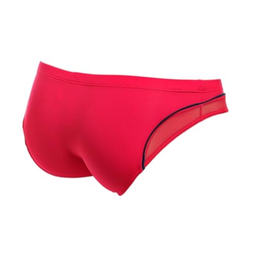 Mens Sexy Line Bikini Underpants Pouch Enhancing Low Waist Thong Sheer Underwear3