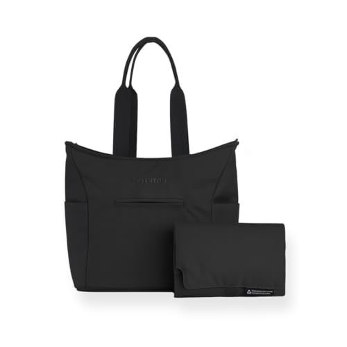 Bolsa de pañales Greentom Black de 35 x 35 x 15 cm con múltiples bolsillos internos