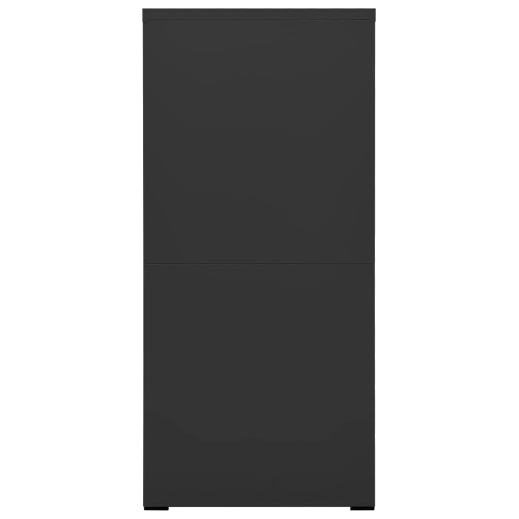 Armadietto in acciaio antracite, 46 x 62 x 133 cm, 4 cassetti chiudibili con serratura, per cartelle legali A4, documenti, ufficio e casa