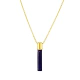 Gempires ラピスラズリ バー ペンダント ネックレス 14K 金メッキ ミニマリスト 華奢 天然宝石 ジュエリー 低刺激性 エレガント 重ね ネックレス 彼女への心のこもったギフト, M, 水晶, ナチュラル Gempires ラピスラズリ バー ペンダント ネックレス 14K 金メッキ ミニマリスト 華奢 天然宝石 ジュエリー 低刺激性 エレガント 重ね ネックレス 彼女への心のこもったギフト, M, 水晶, ナチュラル