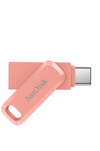 Image of SanDisk Ultra USB 3.0 Dual Drive Go Type C Flash Drive, Peach, 256GB, 5Y