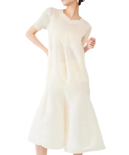 Women Dresses Solid Color Short Sleeve Soft Gowns Evening Party