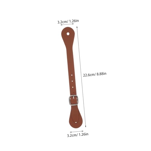 LIFKOME 2pcs Western Cowboy Belt Fake Leather Straps Shaped Buckle Adjustable Riding Spur Straps for High Boots2