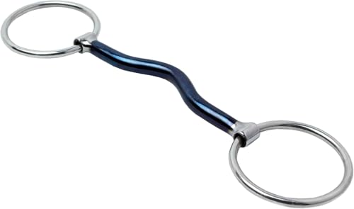 Huxlay Bros Blue Sweet Iron Loose Ring Mullen Mouth Snaffle, 5.0