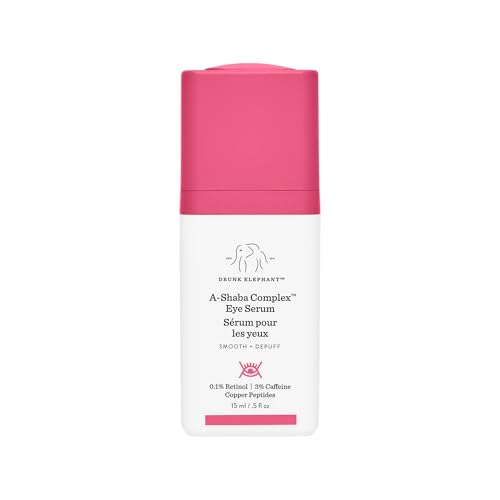 Drunk Elephant A-Shaba Complex Eye Serum with Deluxe Sample - 15ml .1% Retinol Eye Cream - 5ml Lala Retro Whipped Cream - Clean Clinical Skincare - Cruelty-Free - Dermatologist-Tested