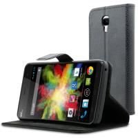 Etui folio Noir pour WIKO Bloom rabattable avec position video