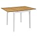 vidaXL Gummiholz Massivholz Esstisch Esszimmertisch Küchentisch Speisetisch Ausziehtisch Tisch Esszimmer Küche Weiß Braun MDF Ausziehbar 80-120 cm