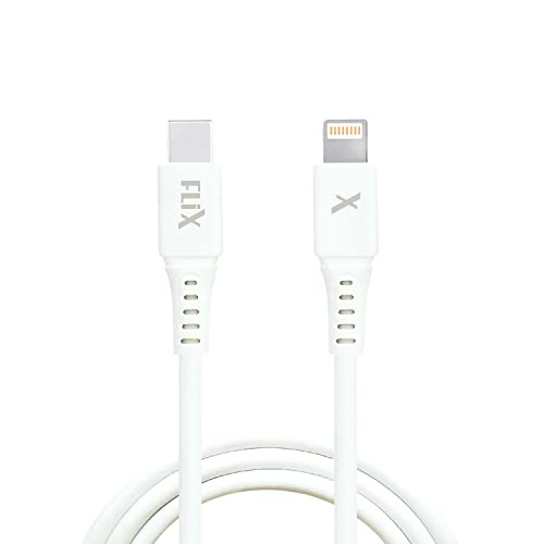 FLiX (Beetel Rush 120CL is USB Type C to Lightning 20W Fast charge & Sync cable,Widely Compatible for all Apple devices with Lightning Port,Charge & Sync Support,1 Meter Length (White)(XCD-RPCL120)