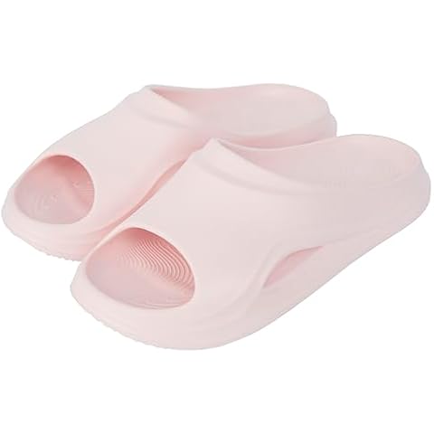 CLPP'LI Slides Slippers for Women and Men Non Slip Quick Drying Shower Bathroom Sandals Pink 8.5-9.5 Cover