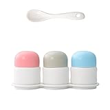 Conception élégante : 3 récipients à sucre avec cuillères peuvent répondre à vos différents besoins. Nous fournissons 3 cuillères en céramique pour organiser vos pots d'assaisonnement en place.