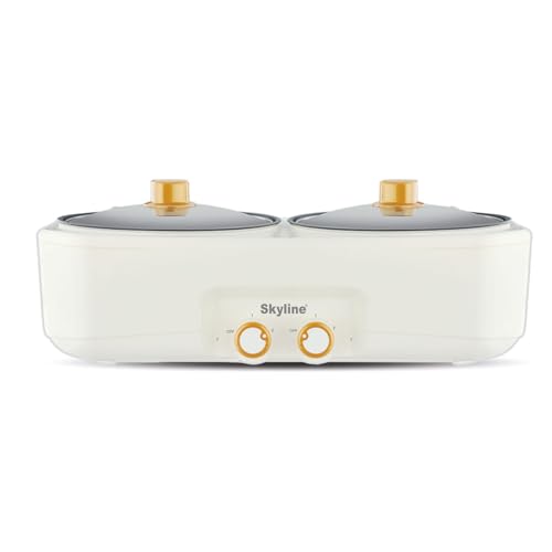 Image of GSMT-Sky line Electric Non Stick Cook & Serve 1.5 ltr + 1.5 ltr Dual Cooking Pot 10081790