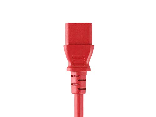 Exclusive Access Monoprice 3-Prong Power Cord - 6 Feet - Red, NEMA 5-15P to IEC 60320 C13, 14AWG, 15A/1875W, 125V Works with Most PCs, Monitors, Scanners, & Printers - Image 4