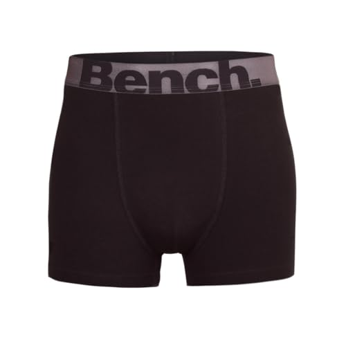Bench 3 Pack Mens Designer Black Boxers Underwear Under pants Trunks Gift Box Black Metallic S - Image 3