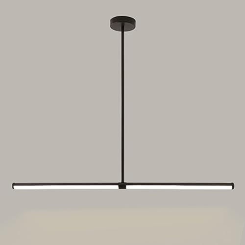 Lustre noir LED linéaire ZXQUEGF pour suspension îlot de cuisine