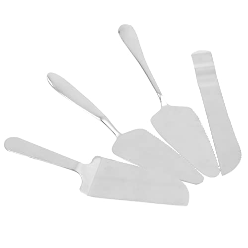 CLISPEED 4piezas Utensilios Para Tartas y Pizza Servidor De Pastel Inoxidable Cuchara De Postre Espátula Para Repostería Para Cumpleaños y Celebraciones