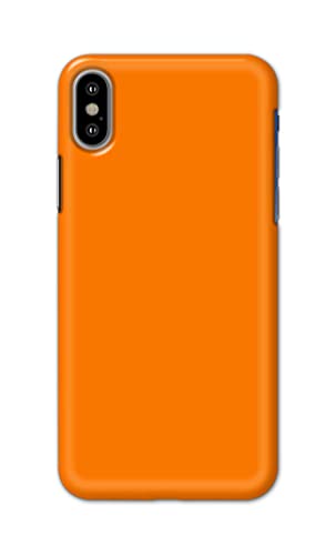 Image of Plain Orange Hard Back Case Cover for Apple iPhone X /iPhone 10 / iPhone Ten /iPhone Xs Back Cover -(J5) VNS2229