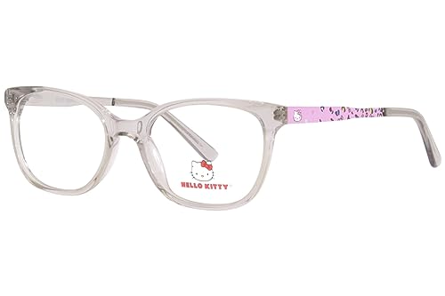 Hello Kitty HK348-1 Eyeglasses Girl's Grey Transparent Full Rim 48mm
