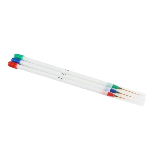 Anneome 3 piezas Bolígrafos para de Uñas con Pinceles para Manicura y Pedicura Incluidos Tubos Protectores Herramientas Precisas para Dibujo de Detalles Flores y Patrones para Profesional